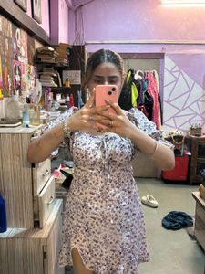 Ruffle Hem Aline Dress