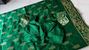 Beautiful Green Saree 🎀