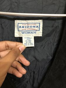 Arizona Black Leather Waistcoat
