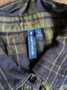 Checked Smart Open Shirt(Wear Over Style)