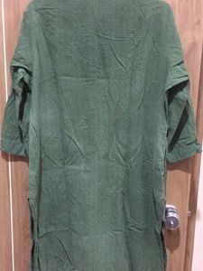 Green Cotton Kurta
