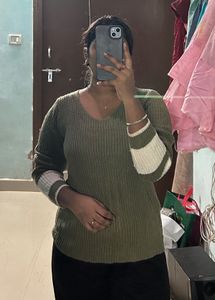 Olive Green Knit Sweater