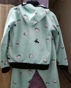 Cute Cartoon Print Hoodie Set