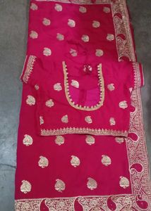 A New Beautiful Rose Colour Chiffon Saree 🤩💖