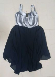 Striped Fit & Flare Dress