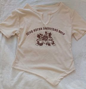 Graphic Print Short Sleeve Top