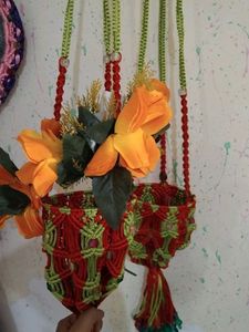Vintage Macrame Plant Hanger Set
