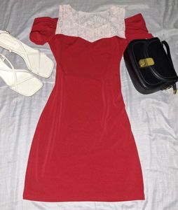 Red Bodycon Party Dress 🍓