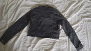 Black Cropped Denim Jacket