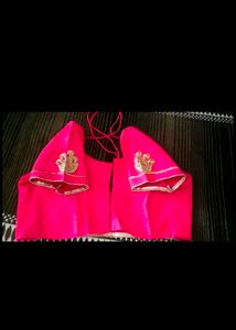 New Handwork Sari Combo With Readymade Blouse
