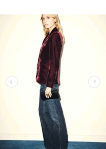 Burgundy Velvet Blazer