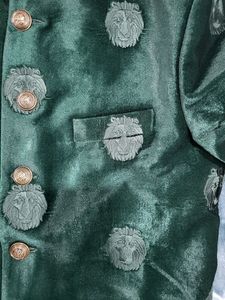 Men Sherwani Green Indo-Western Jacket 36inch