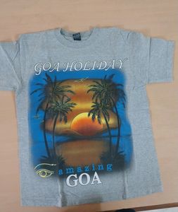Grey colour t-shirt ideal for men