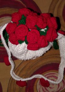 Crochet Rose Bouquet Handbag