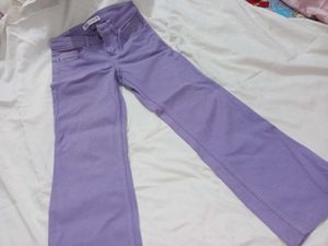 Y2k Lavender Straight Fit Denim Pants