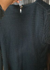 Black Colour Net Top