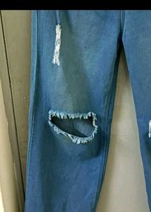 Ripped Wide Leg Jeans