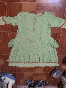 Green Printed Top