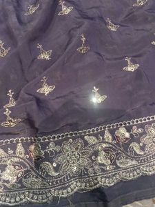Purple Embroidered Kurta Set