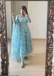 Floral Anarkali Suit