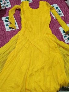 Yellow Anarkali Dress