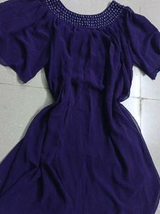 Purple Embellished Dress