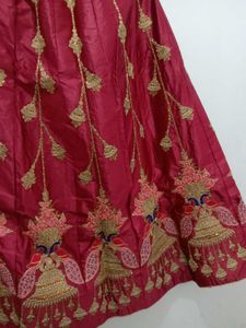 Embroidered velvet lehnga set