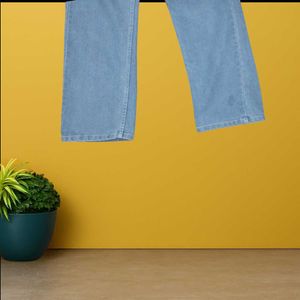 women blue straight jeans size 36 (O-75)