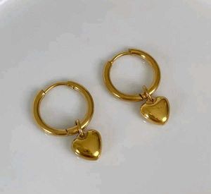 Gold Heart Earrings