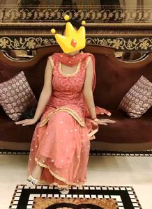 Peach Sharara Set