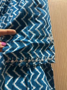 Blue Cotton 3 Pcs Set