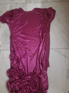 3 Piece Satin Nightgown and Shorts Set