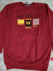 Maroon Graphic Print Sweatshirt