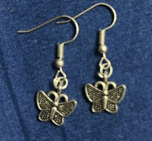 Butterfly &amp; Flower Charm Earrings