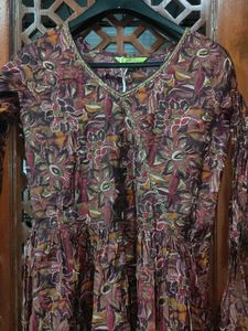 Bohemian Print Kurta Dress