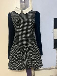 Polka Dot Korean Drop Waist Dress