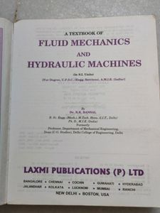 Fluid Mechanics And Hydraulic Machines S.I. Units Dr.R.K.Bansal Revised Ninth Edition