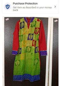 Red Embroidered Tunic Top