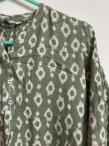 Green Printed short kurti