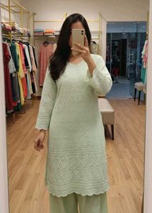 :✨ Mint Green Embroidered 2-Piece