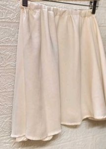 White Mini Flowy Skirt Free Size