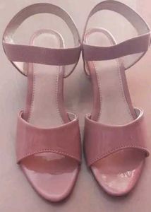 Pink Block Heel Sandals