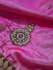 Pink Embellished Saree