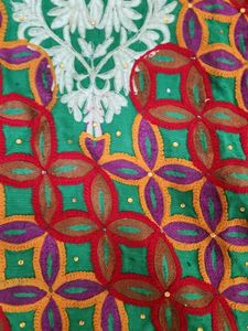 Green Embroidered Kurta