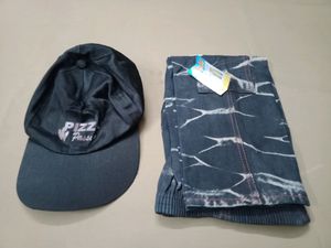Kids Denim With Head Cap