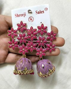 Magenta Earrings