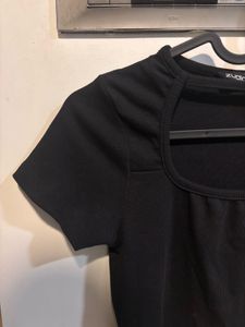Black Cutout Top