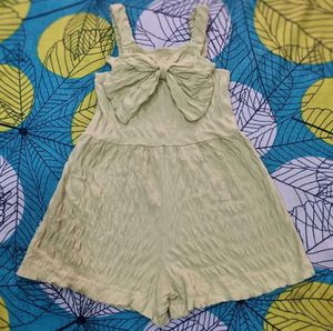 Cute Romper with Bow (lime green)