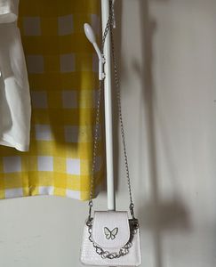 White Butterfly Clutch