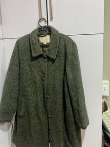 Green Wool Blend Coat